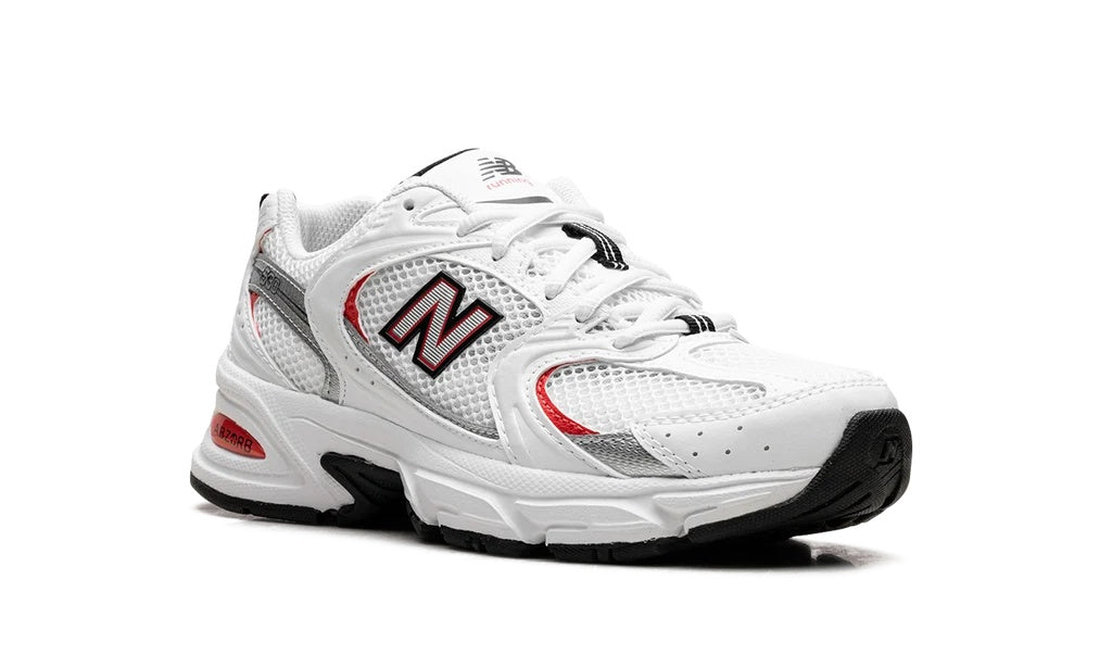 New Balance 530 White/Blast Red Retro Sneakers – U530JR1