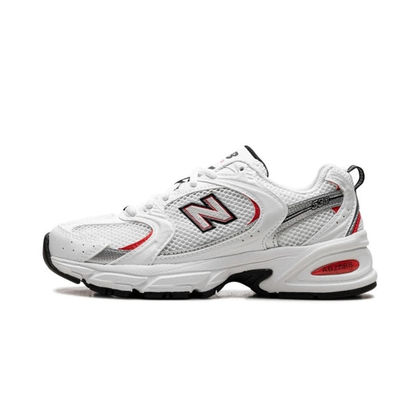 New Balance 530 White/Blast Red Retro Sneakers – U530JR1
