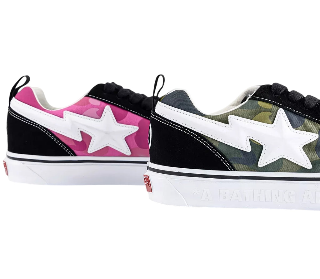 Vans x BAPE Premium Knu Skool Camo Green Streetwear Sneakers – VN000Z39W09