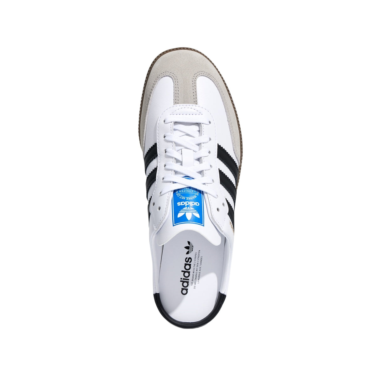 adidas Samba OG Mule Cloud White/Core Black/Gold Metallic Backless Sneakers – LB3814