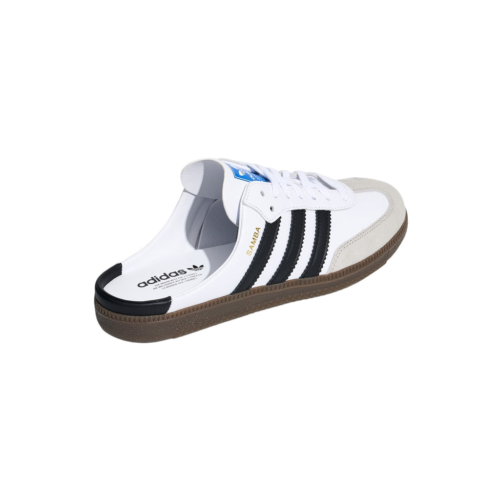 adidas Samba OG Mule Cloud White/Core Black/Gold Metallic Backless Sneakers – LB3814