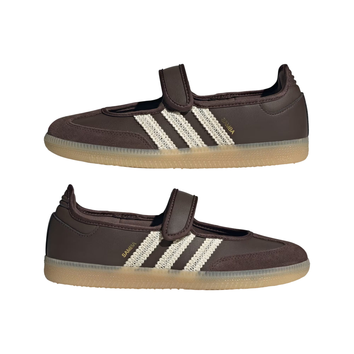 adidas Samba Jane Brown/Sand Strata/Gum Women's Mary Jane Sneakers – HP7130