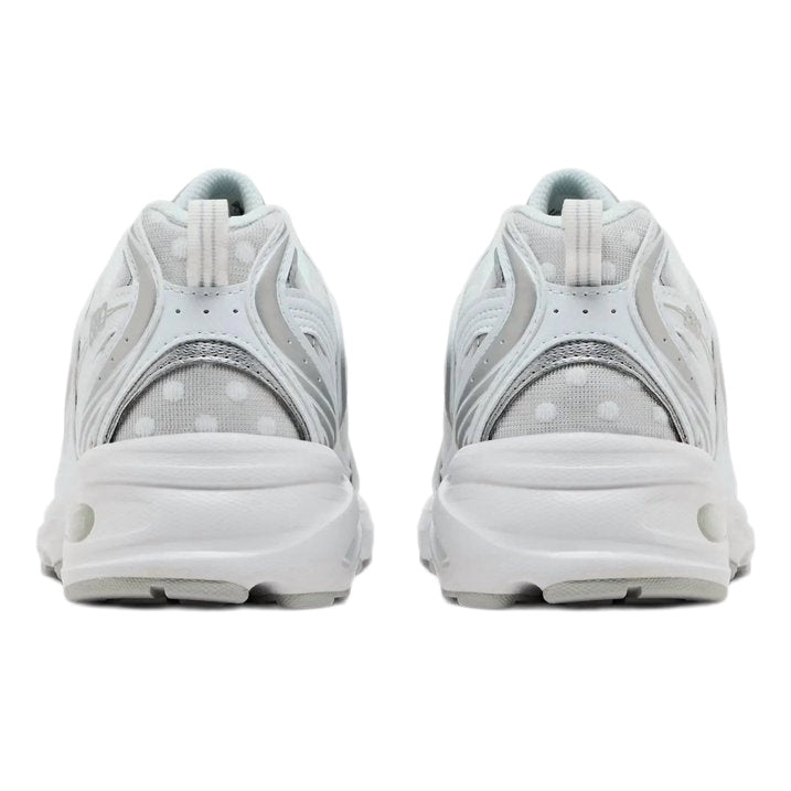 New Balance 530 White/Silver Metallic Polka Dots Unisex Sneakers – U530HFW