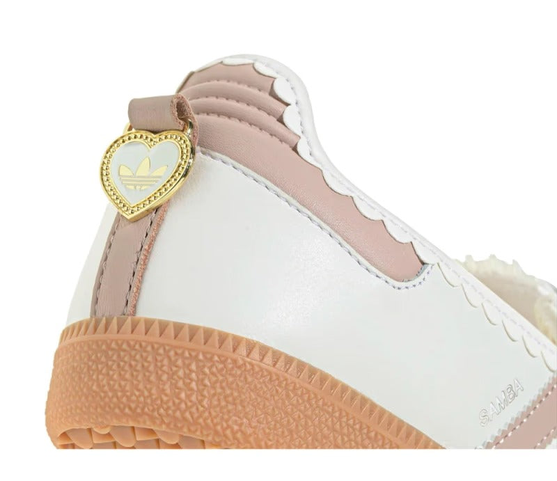 adidas Samba Jane Ruffle Pack Cloud White/Pink/Gum Women's Mary Jane Sneakers – KH6230
