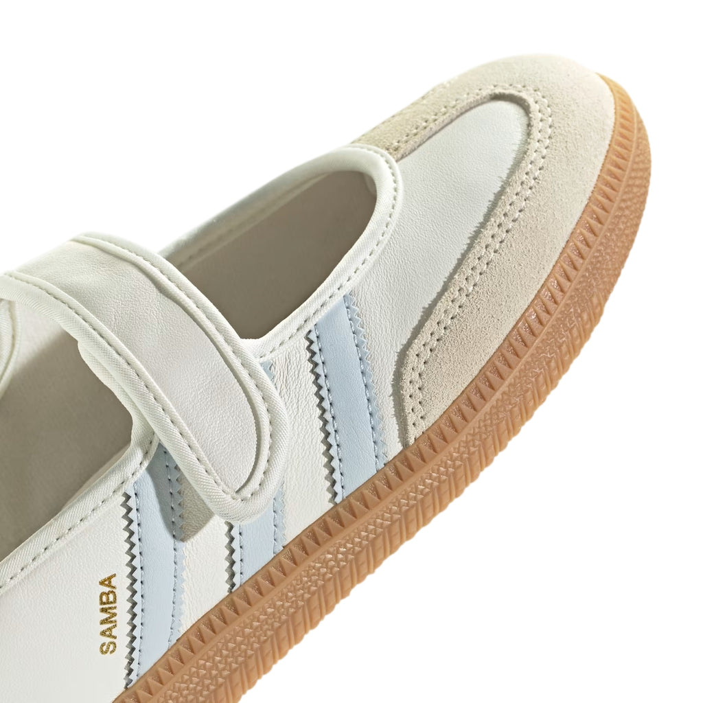 adidas Samba Jane Women's Cloud White/Halo Blue/Gum Mary Jane Sneakers – JR7339